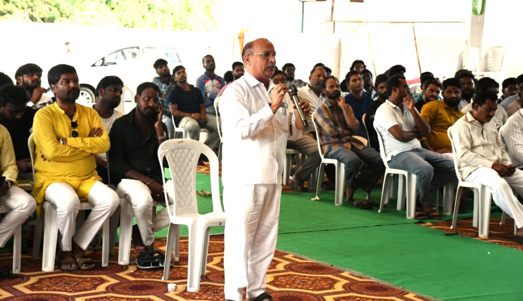 BJP leaders addressing during peace committe meeting during ganesh festivel