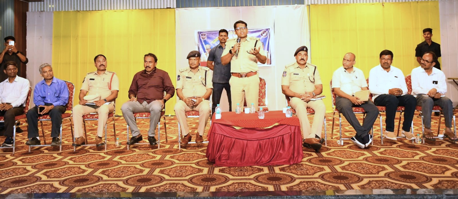 Narayanpet SP Dr Vineet addressing during peace committe meeting for ganesh festival